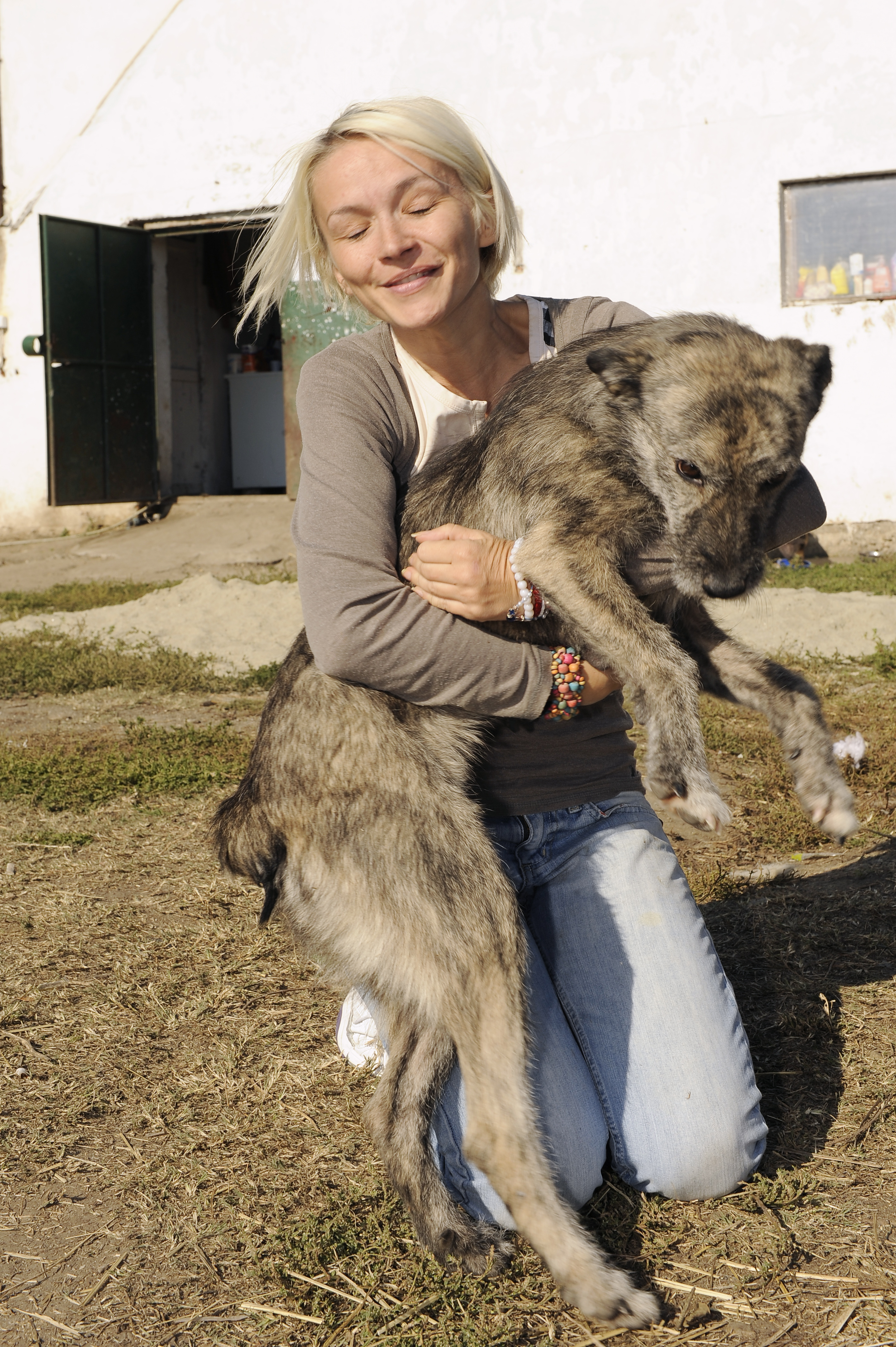 Alina Stan at her dog shelter